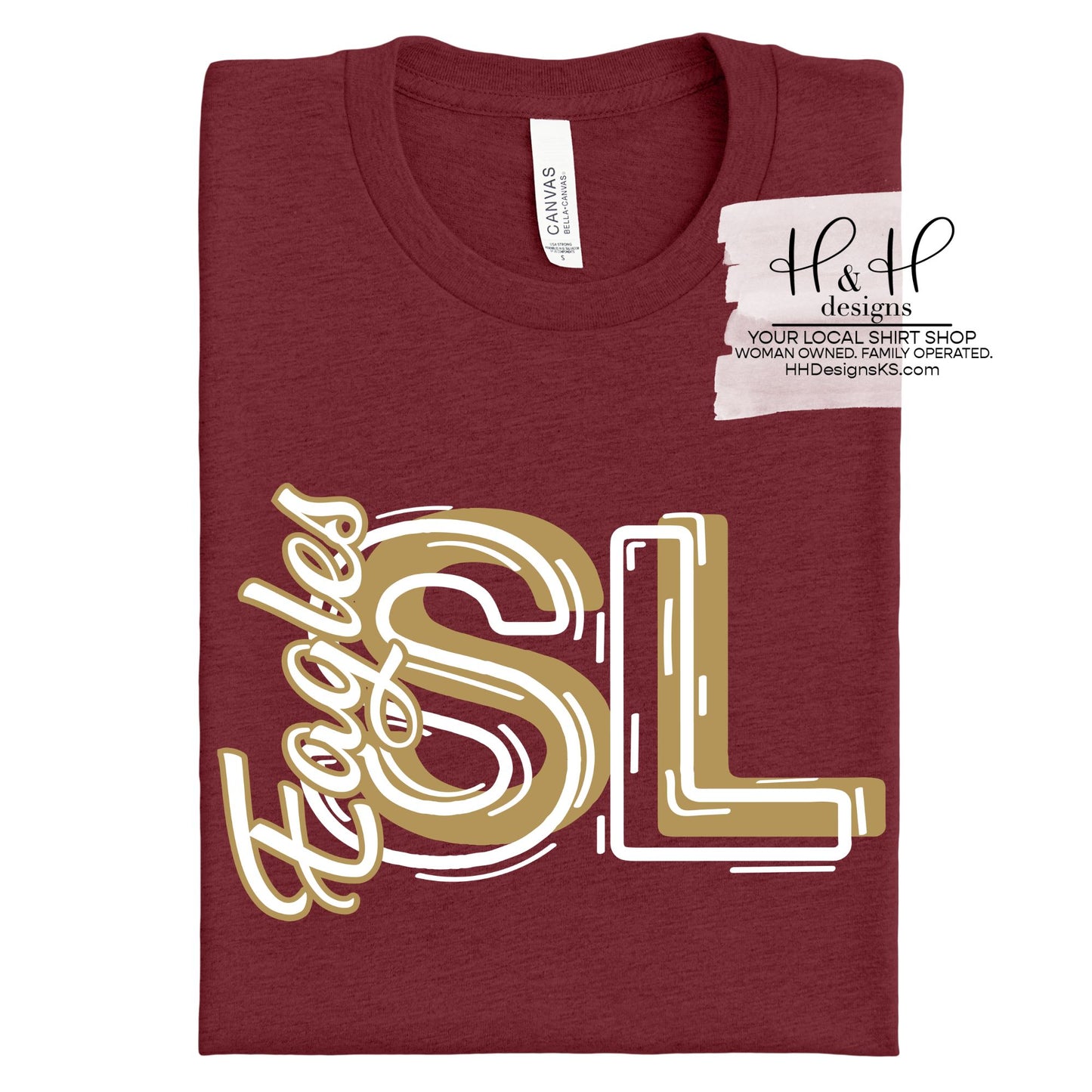 Silver Lake Eagles Sketch Initials ~ HH812