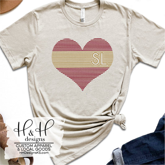 Silver Lake Lined Heart