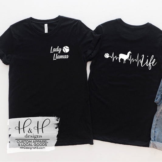 Tennis Llama Heart beat - Lady Llamas Tennis