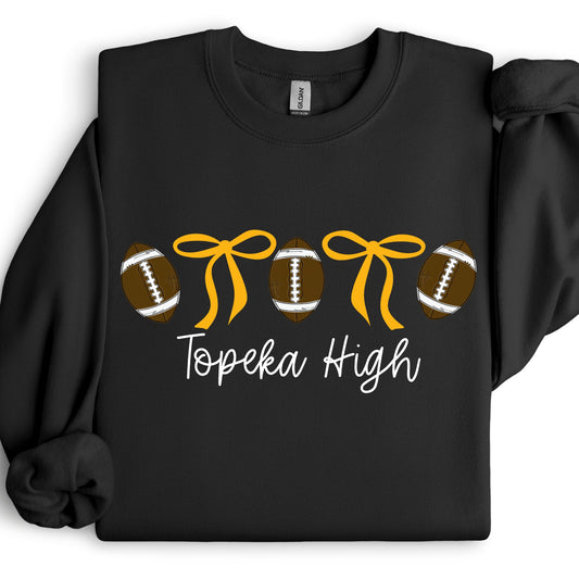 Topeka High Coquette Football Bows