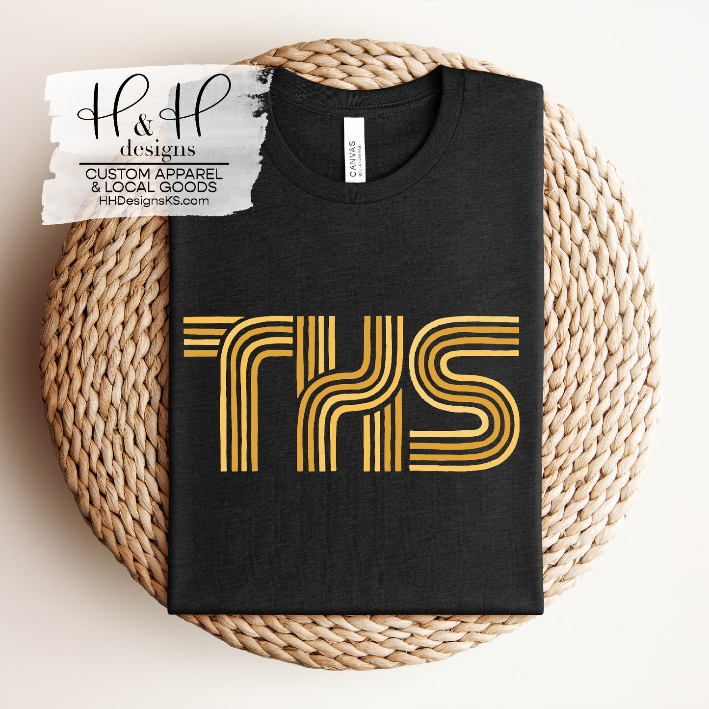 Topeka High Lined Initials