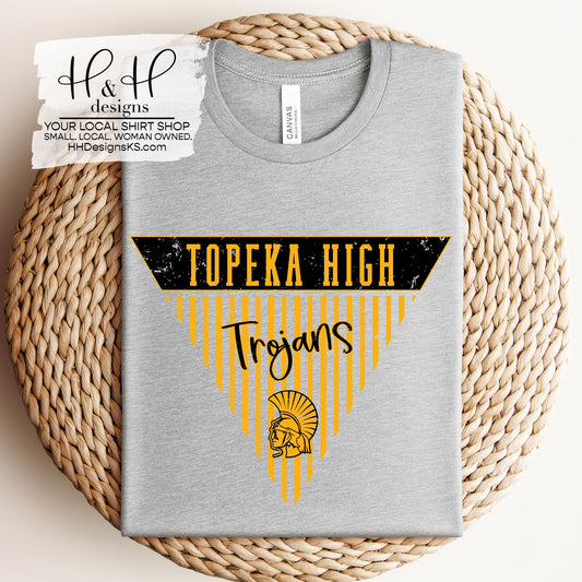 Topeka High Striped Pennants ~ HH120