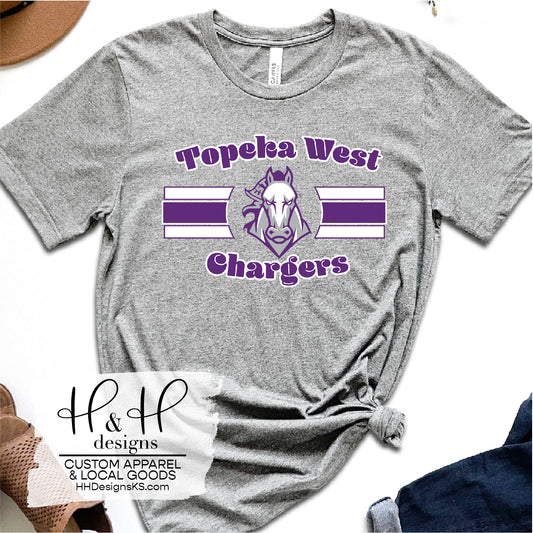 Topeka West Chargers Classic Triple Line with Logo