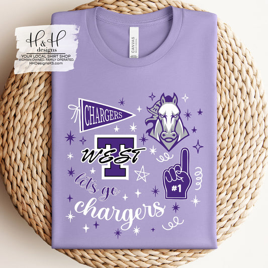 Topeka West Chargers Game Day Spirit ~ HH250