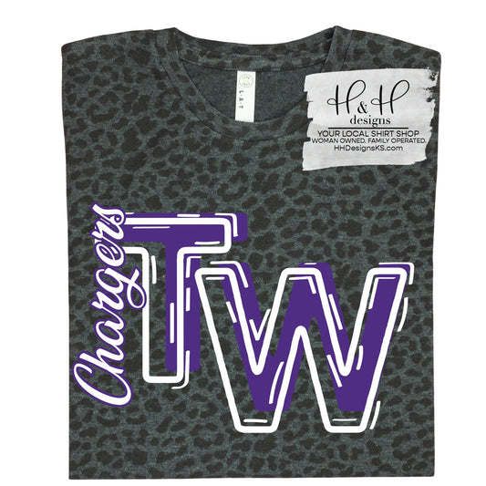Topeka West Chargers Sketch Initials ~ HH821