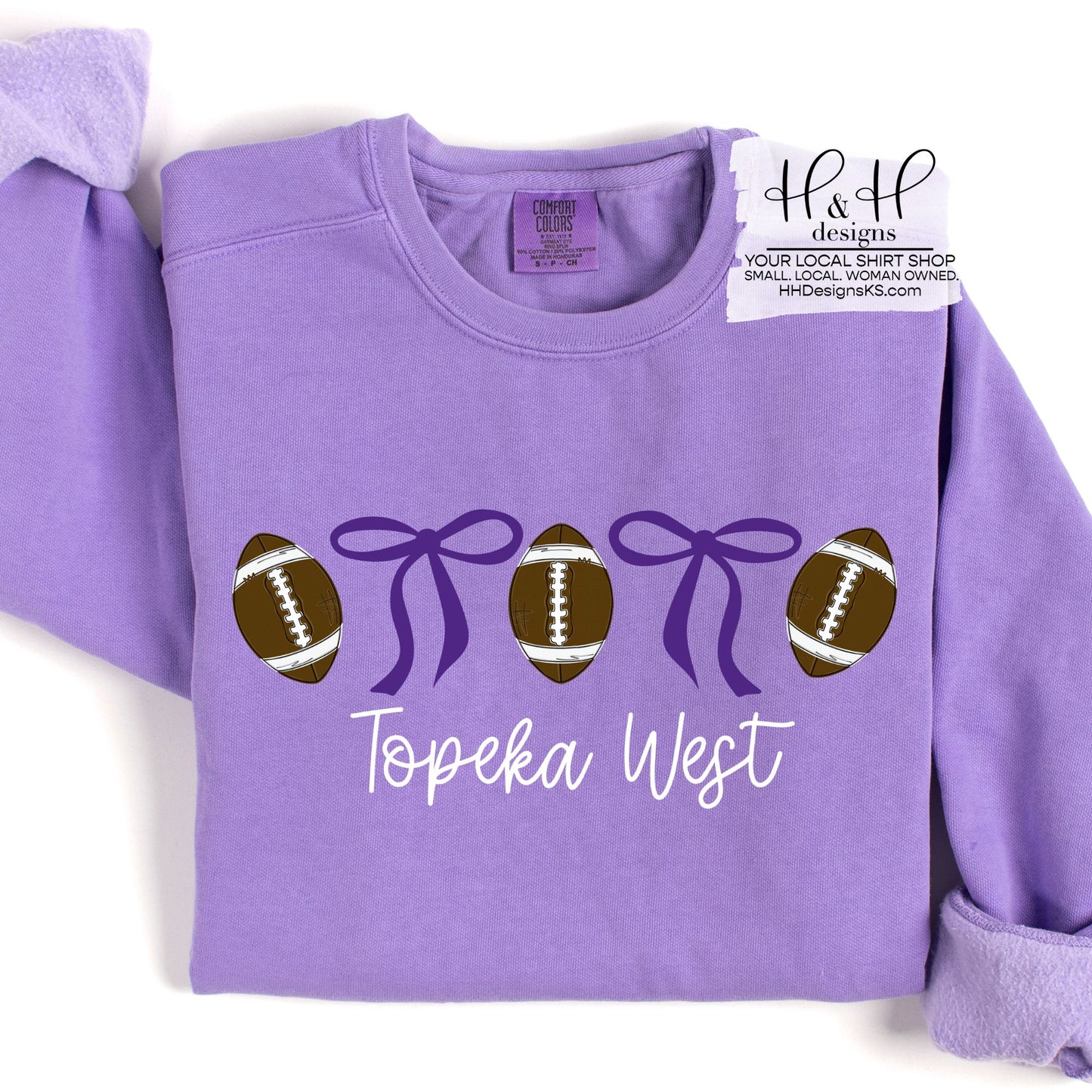 Topeka West Coquette Football Bows