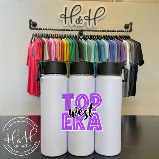 Topeka West Retro 22oz Bottle - Topeka West Official Spirit Gear