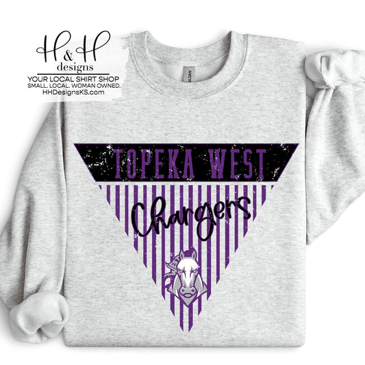 Topeka West Striped Pennants ~ HH121