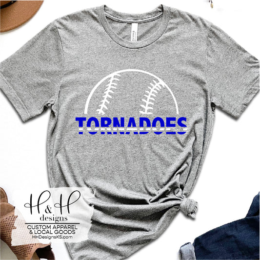 Tornadoes Half Baseball - Topeka Tornadoes Baseball