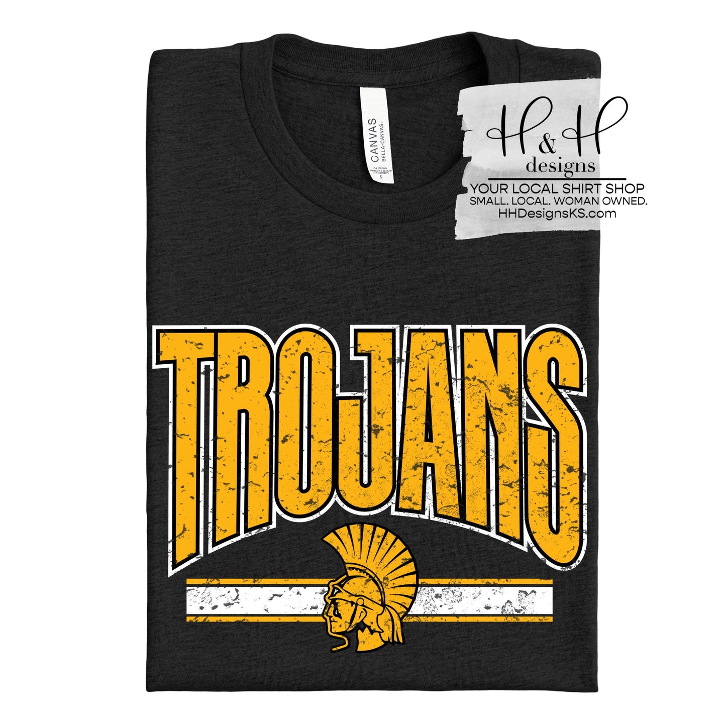 Trojans Distressed Warp