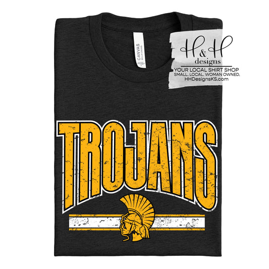 Trojans Distressed Warp