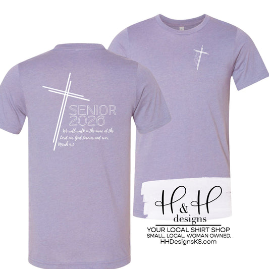 Cornerstone Seniors 2026 ~ White design for dark lavender