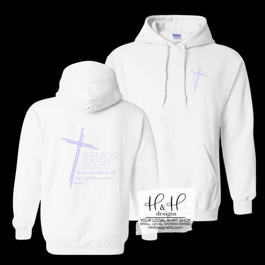 Cornerstone Seniors 2026 ~ Dark lavender for white sweatshirts