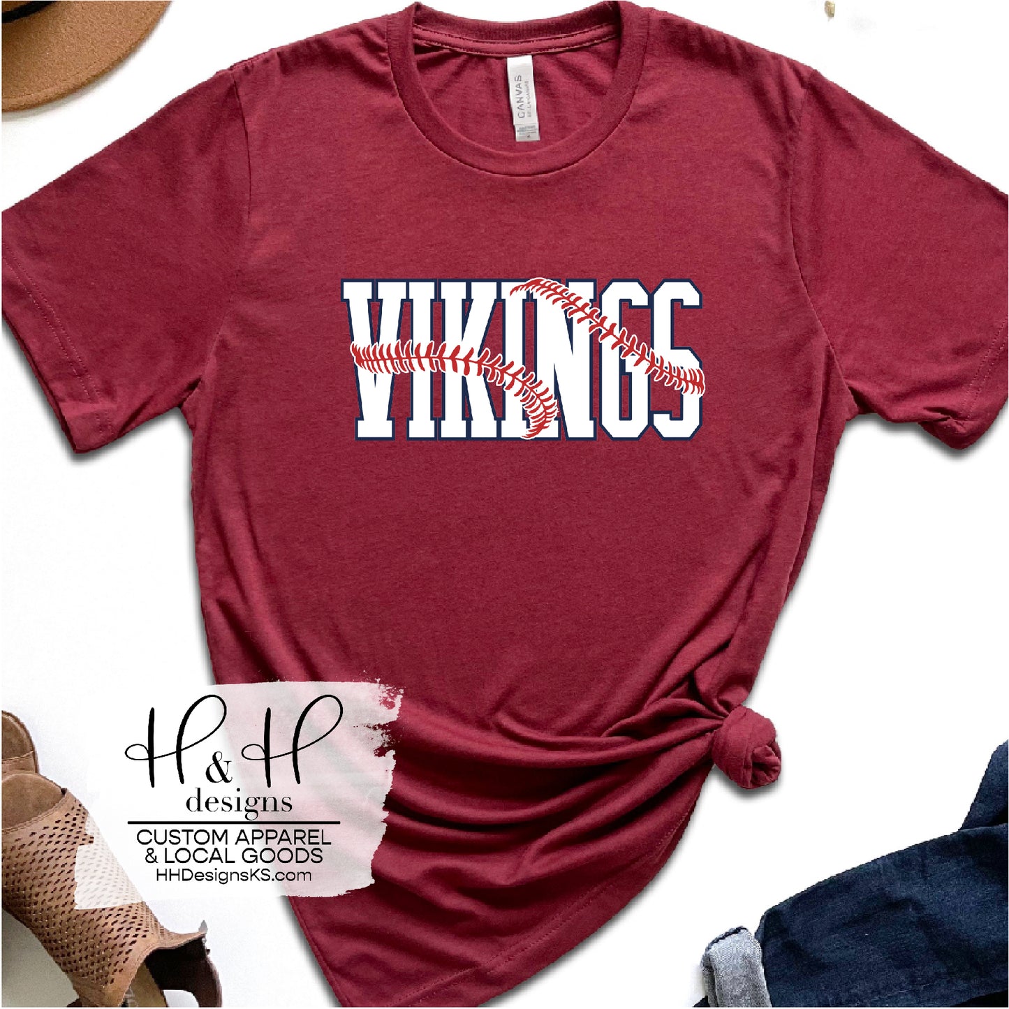 Vikings Block Seams -Seaman Baseball + Softball