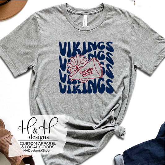Vikings Cheer Retro Wavy ~ Seaman Cheer Fundraiser
