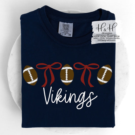 Vikings Coquette Football Bows