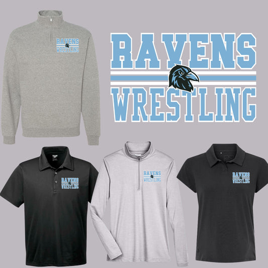 Ravens Wrestling ~ Button and Zip Up Garments