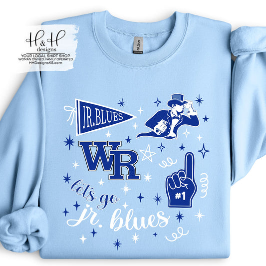 Washburn Rural Jr. Blues Blue Game Day Spirit ~ HH249