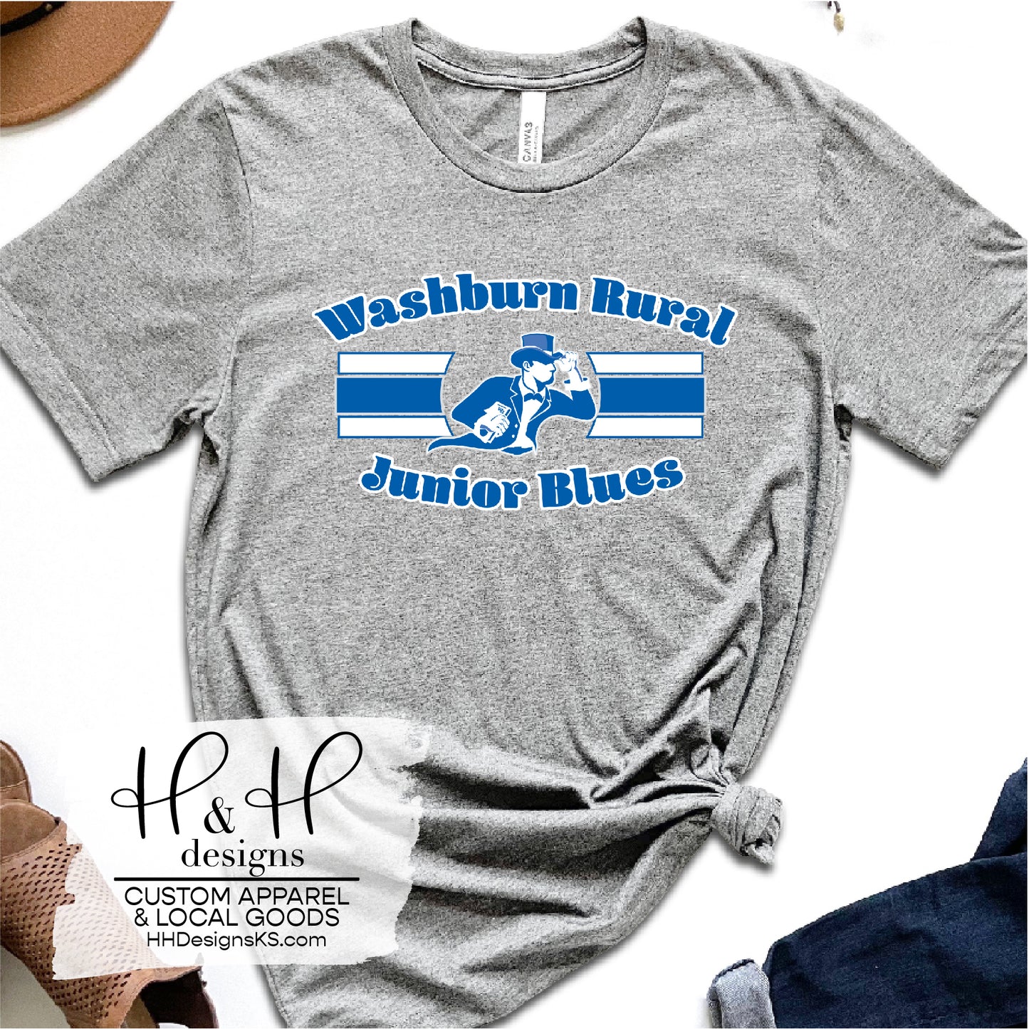 Washburn Rural Junior Blues Classic Triple Line with Logo