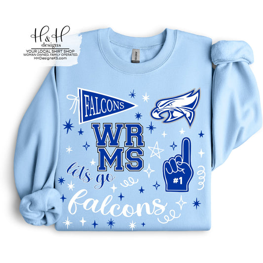 Washburn Rural Middle School Game Day Spirit ~ Customize for your sport or club! ~ HH711