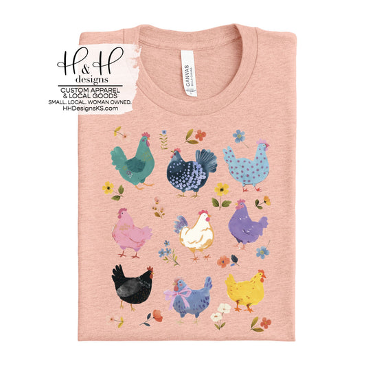 Watercolor Chickens