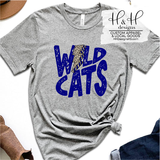 Wildcats Leopard Lightning Bolt