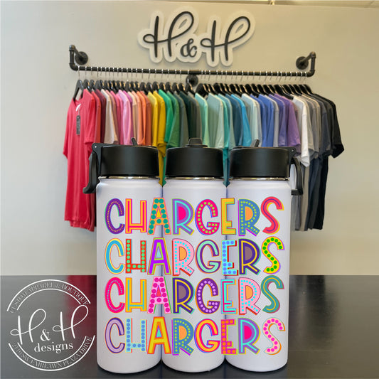 Chargers Marquee 22oz Bottle - Topeka West Official Spirit Gear