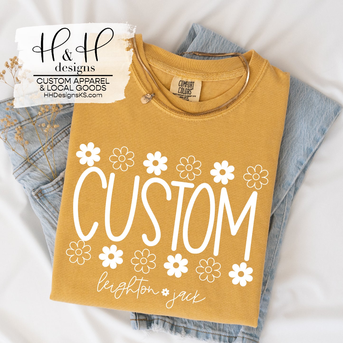 Custom Floral Block - Nana, Mama, Meme, any name you pick!