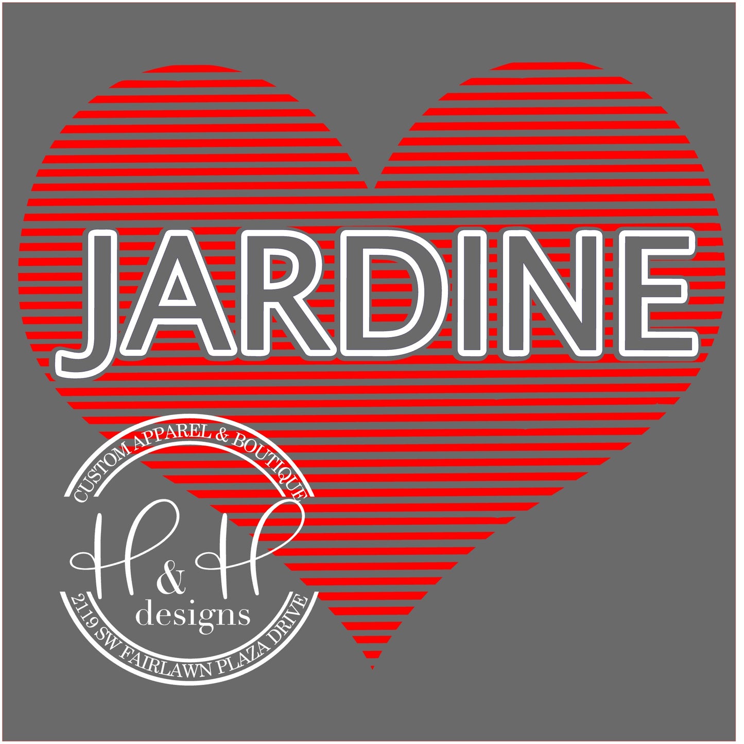 Jardine Lined Heart  - Jardine Elementary PTO Fundraiser