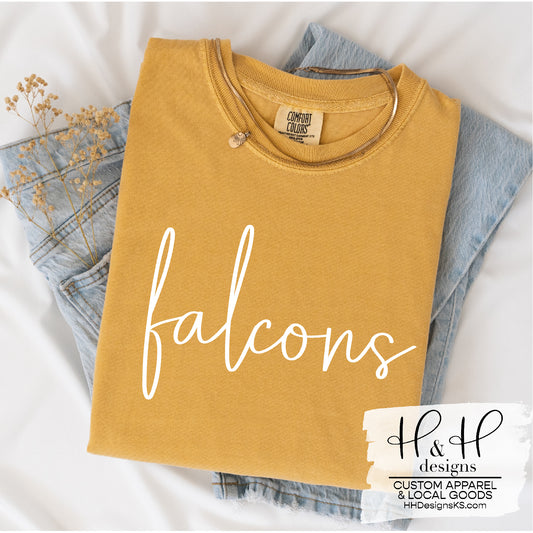 Falcons Swirly Script ~ French Middle School Fundraiser