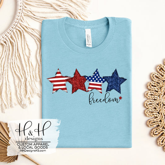 Freedom Patterned Stars