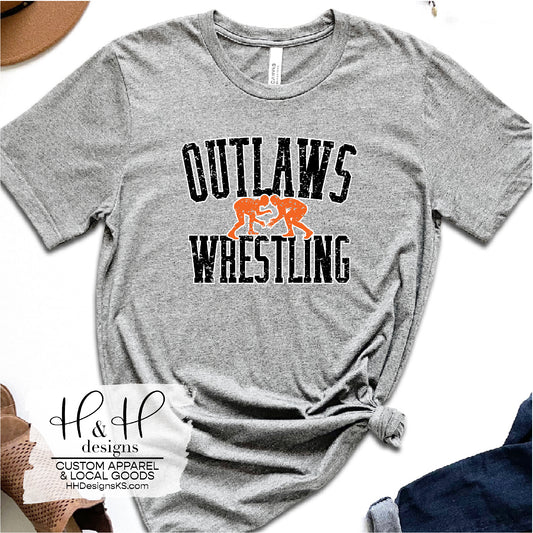 Outlaws Wrestling Block - MALE Wrestler -  All color options available