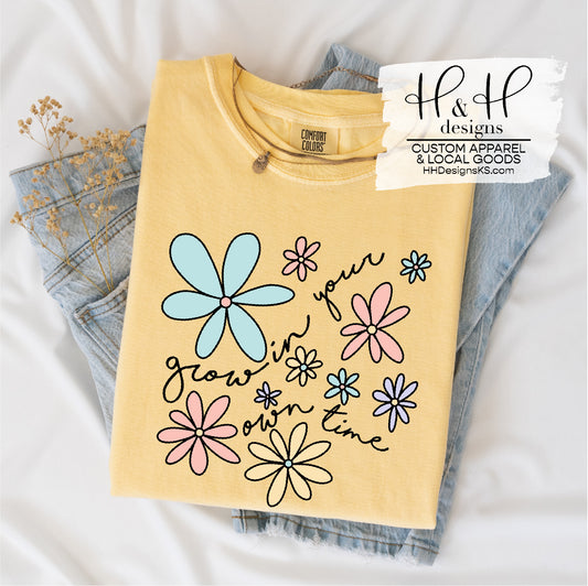 Grow in your own time floral