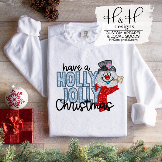 Have a Holly Jolly Christmas - Faux Glitter!