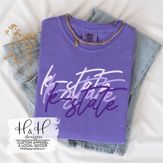 K-State Script Stack ~ HHKSU109 ~ Licensed K-State Apparel