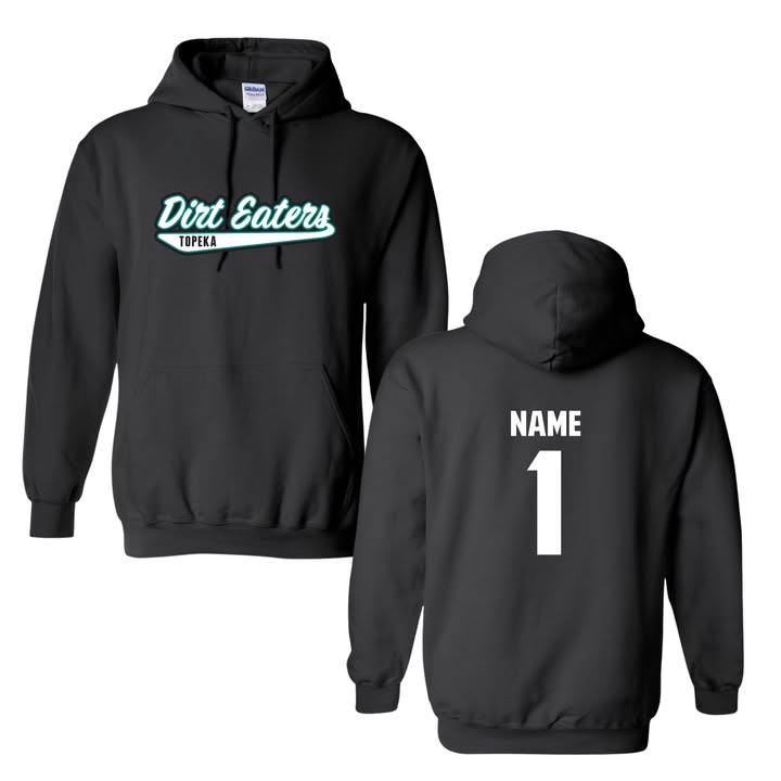 Dirt Eaters Official - White with teal and black outlines ~ HH866