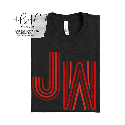 Jeff West Lined Initials