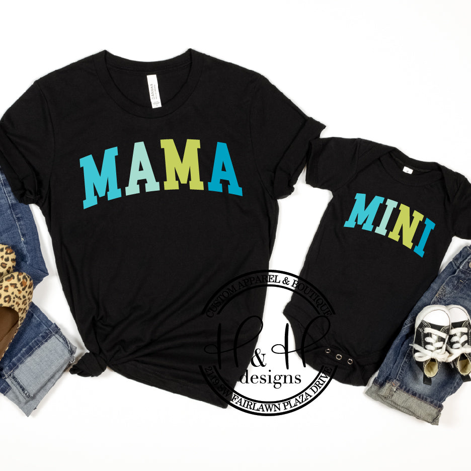 Mama Color Block - Blue Green