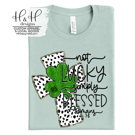 Not Lucky, Simply Blessed Dalmation Cross