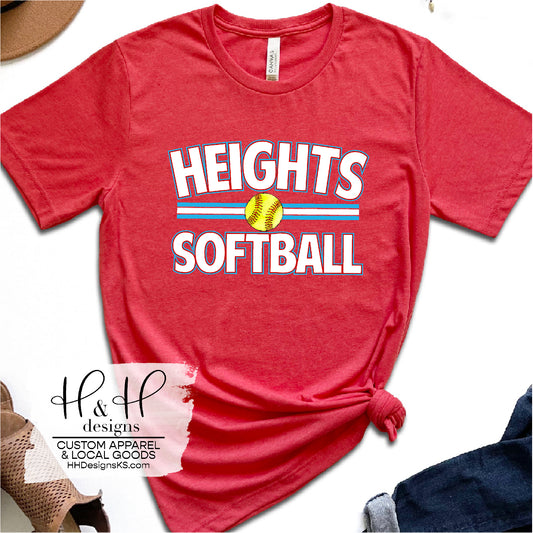 Heights Softball Mock Patch Triple Line - Shawnee Heights Softball 2024