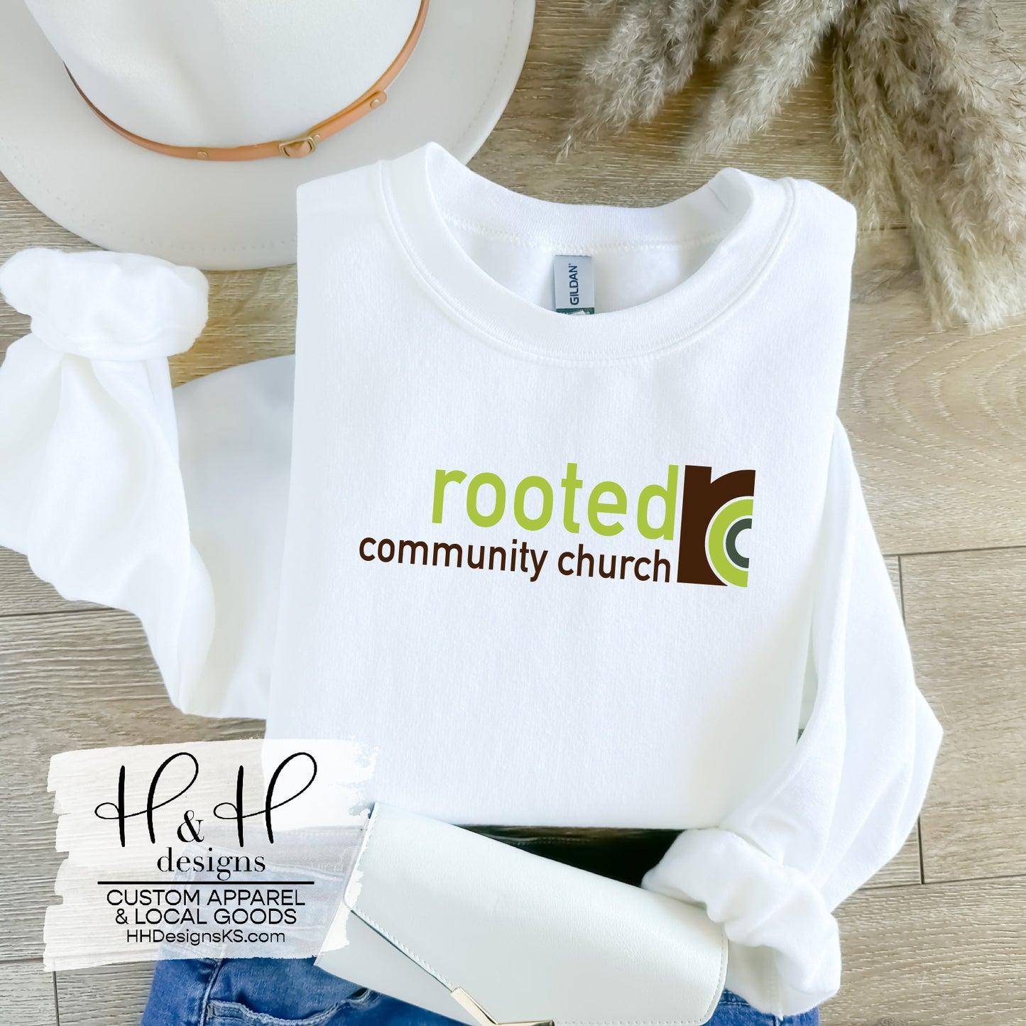 Rooted Community Church ~ Full Color Full Logo ~ Rooted Community Church