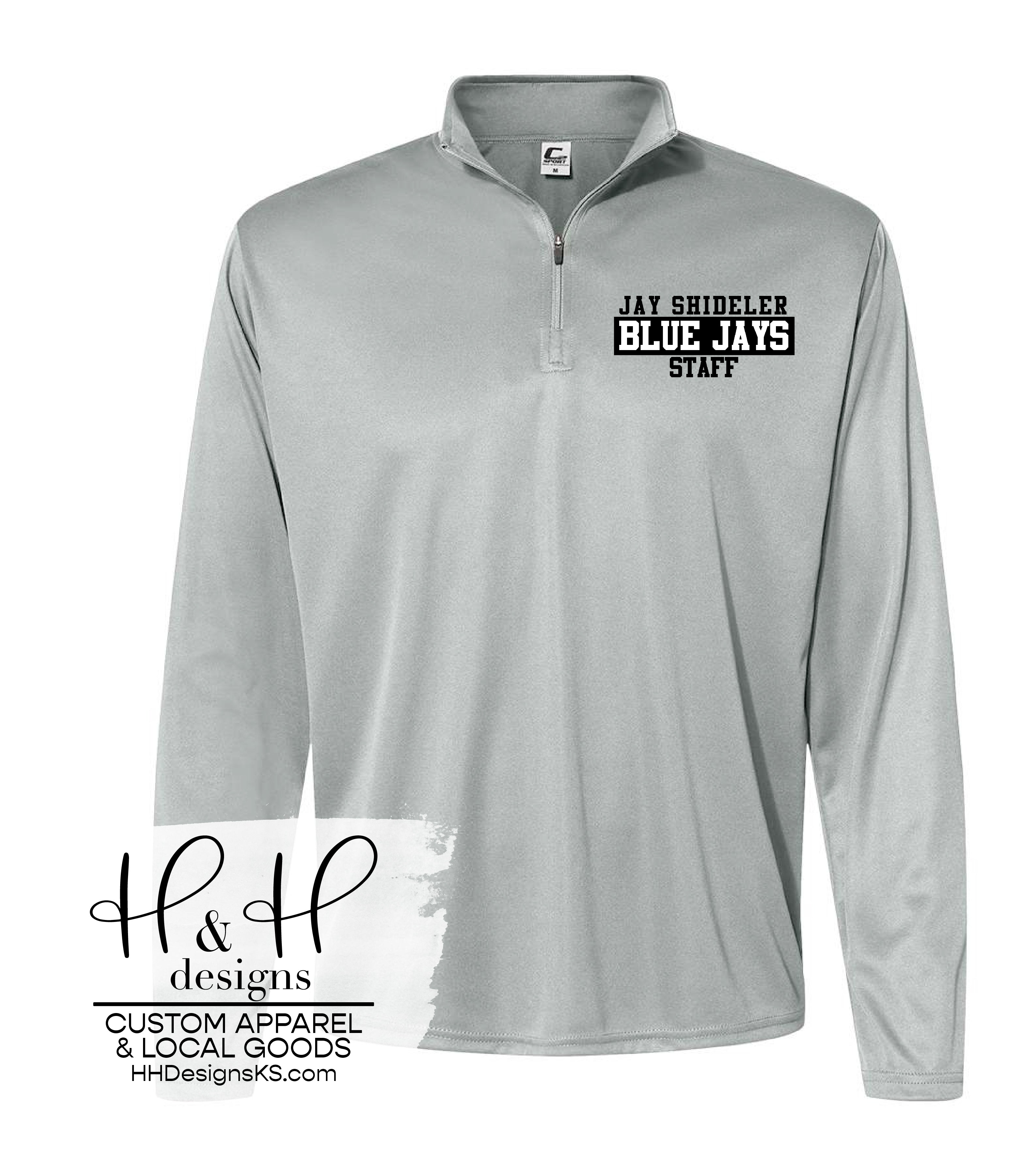 Jay Shideler Blue Jays Staff Athletic 1/4 Zip Jay Shideler Staff H&H