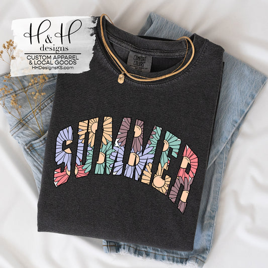 Summer Floral Curved Block