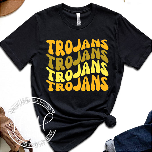 Trojans Retro Wavy - Topeka High