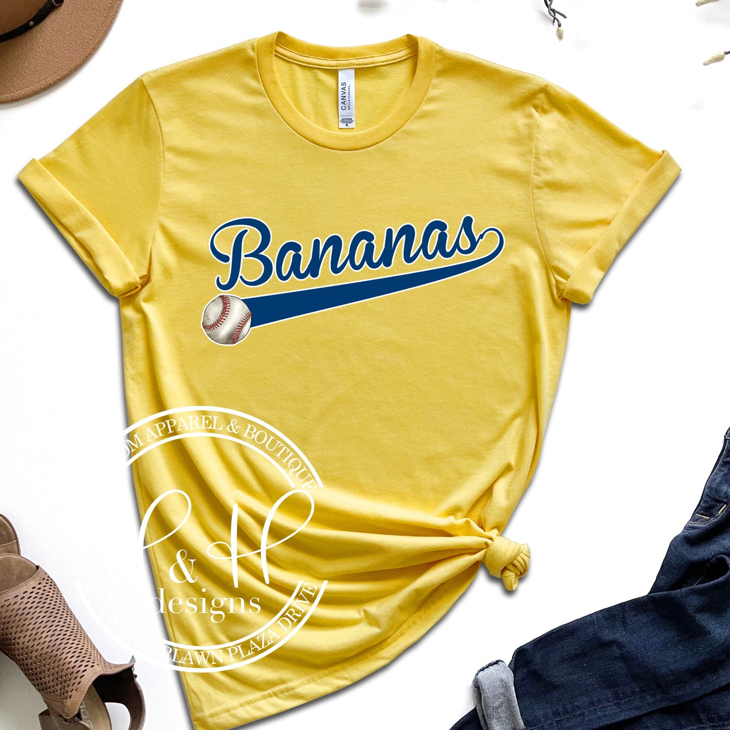 Bananas Navy Script