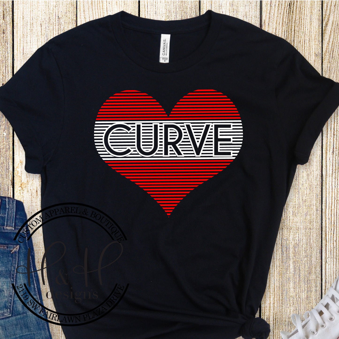 Curve Lined Heart
