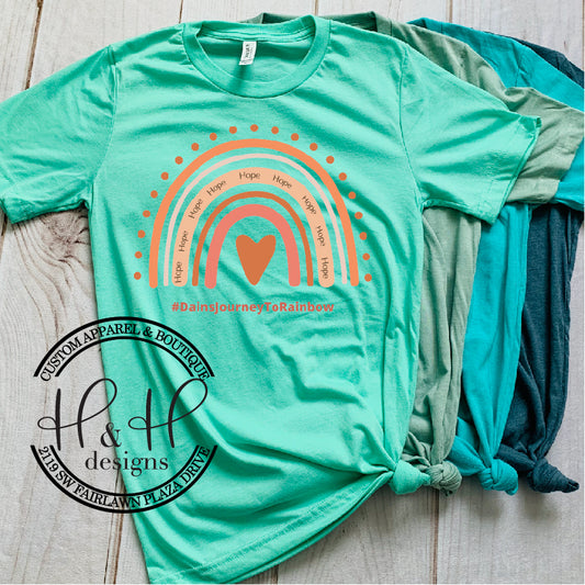 Dains Journey to Rainbow Fundraiser Tees- Closes 8/22