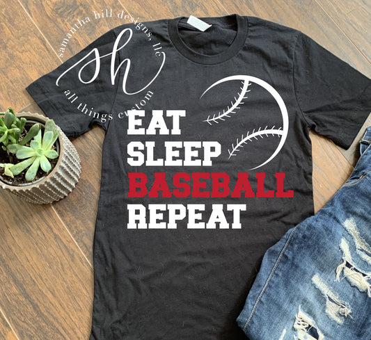 Eat sleep baseball repeat