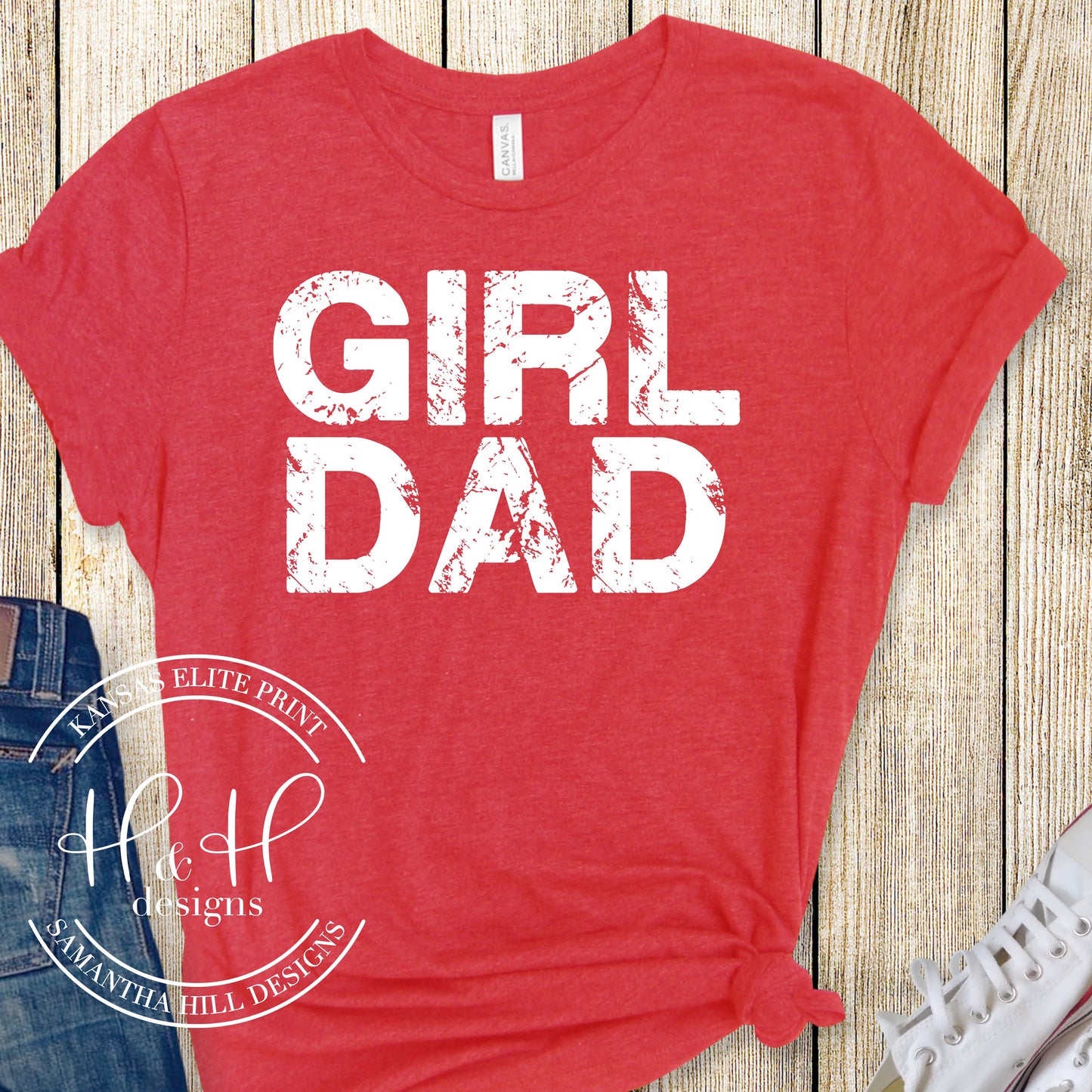 Girl Dad Distressed