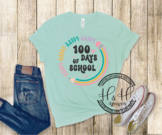 100 Days of School Pastel Pencil